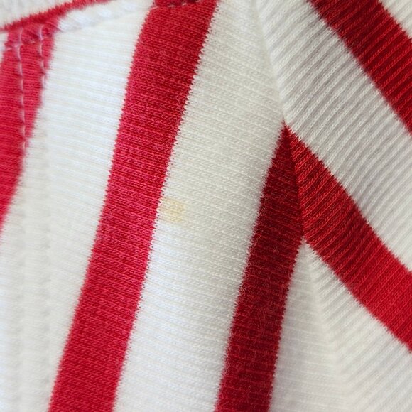Marc Cain Women's Red & White Striped Top W/Rounded Neck Size 2 & 10 - Picture 8 of 8